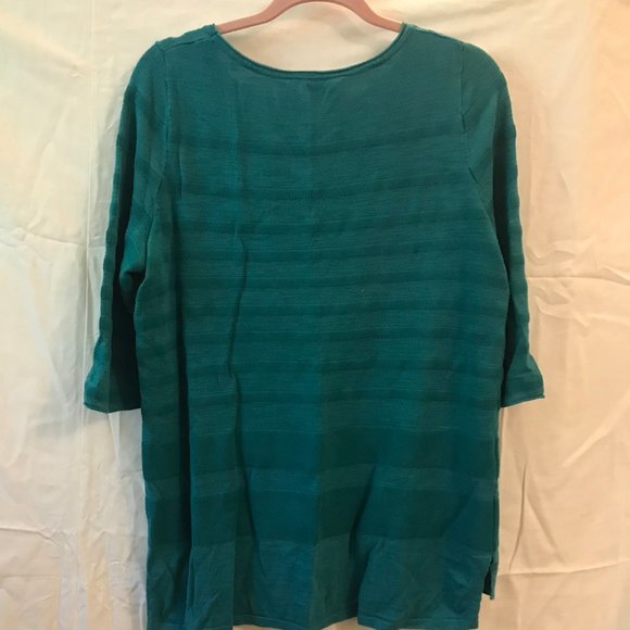 Michael Studio Collection Turquois Sweater; Size X - Picture 2 of 2